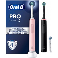 Электрические зубные щетки Oral B Braun Pro 3 Cross Action 3900 набор из двух щеток и +1 насадка