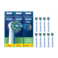 Насадки для электрической зубной щетки Oral-B Braun PRO Cross Action, 9 шт