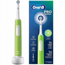 Электрическая зубная щетка Oral-B Junior Pro 6+ (3 режима) Орал-Б юниор для подростков и взрослых с мягкой насадкой зеленого цвета