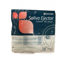 Слиновідсмоктувачі прозорі з прозорими знімними ковпачками 15 см. слюновідсмоктувачі стоматологічні Dochem ComEva 100 шт.